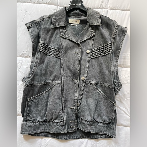 Isabel Marant Etoile Harmon Jacket. Grey denim. Size 36. - Picture 5 of 6